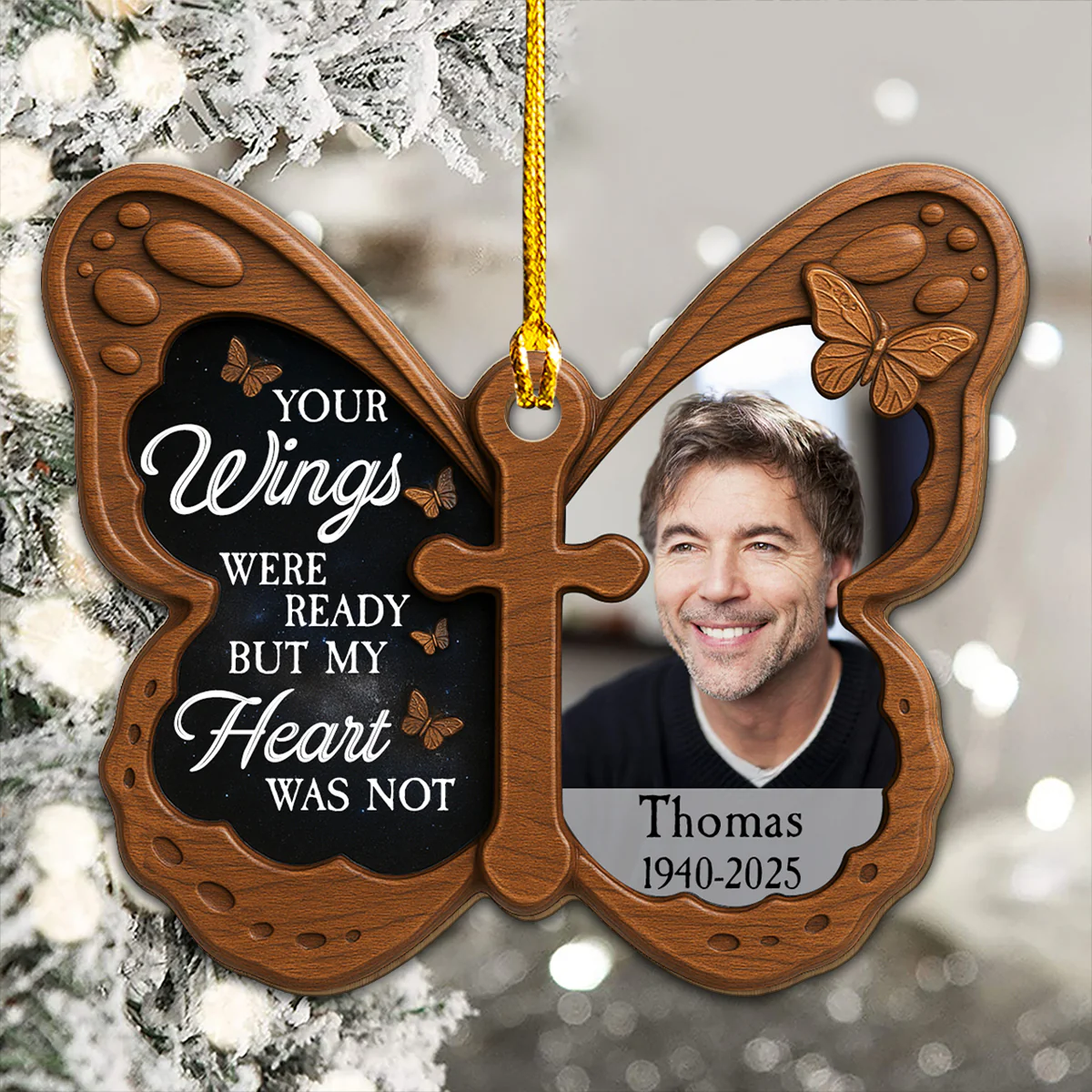 You Are Ready But I Am Not - Personalized Custom Wood Ornament - Image 4