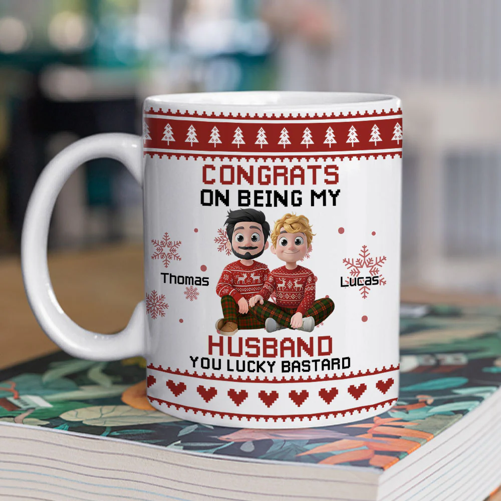 You Are So Lucky My Man - Personalized Custom Coffee Mug - Image 2