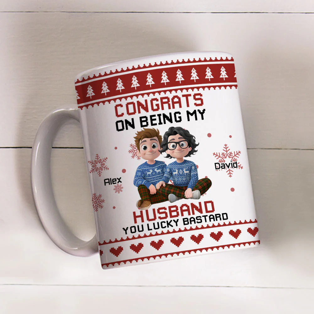 You Are So Lucky My Man - Personalized Custom Coffee Mug - Image 3