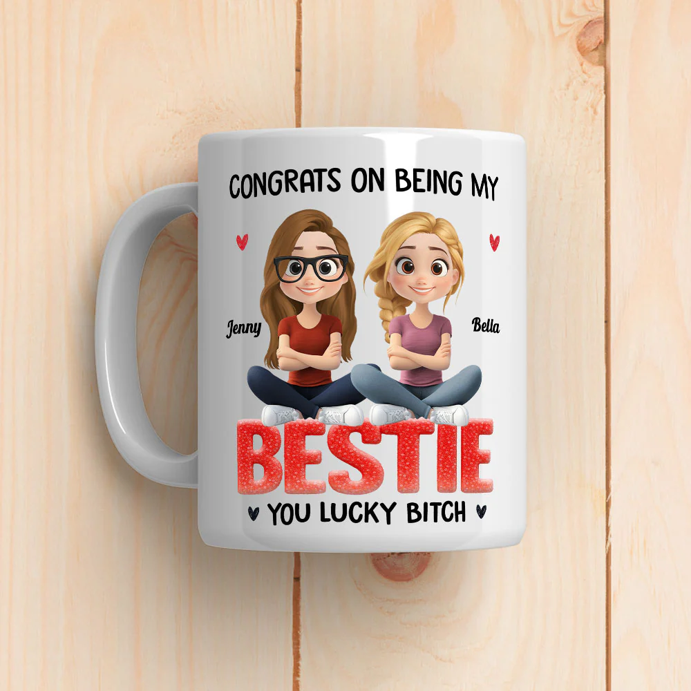 You Are So Lucky - Personalized Custom Coffee Mug - Image 3