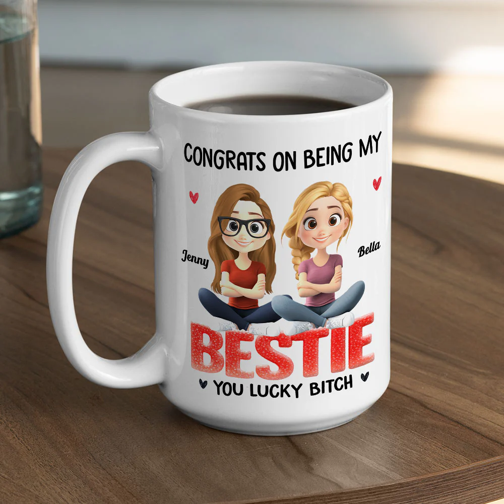 You Are So Lucky - Personalized Custom Coffee Mug - Image 4