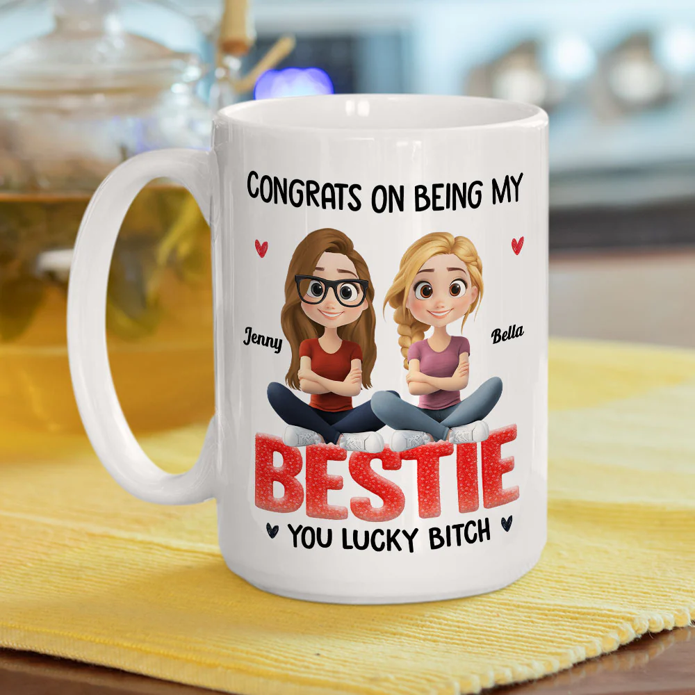 You Are So Lucky - Personalized Custom Coffee Mug - Image 5