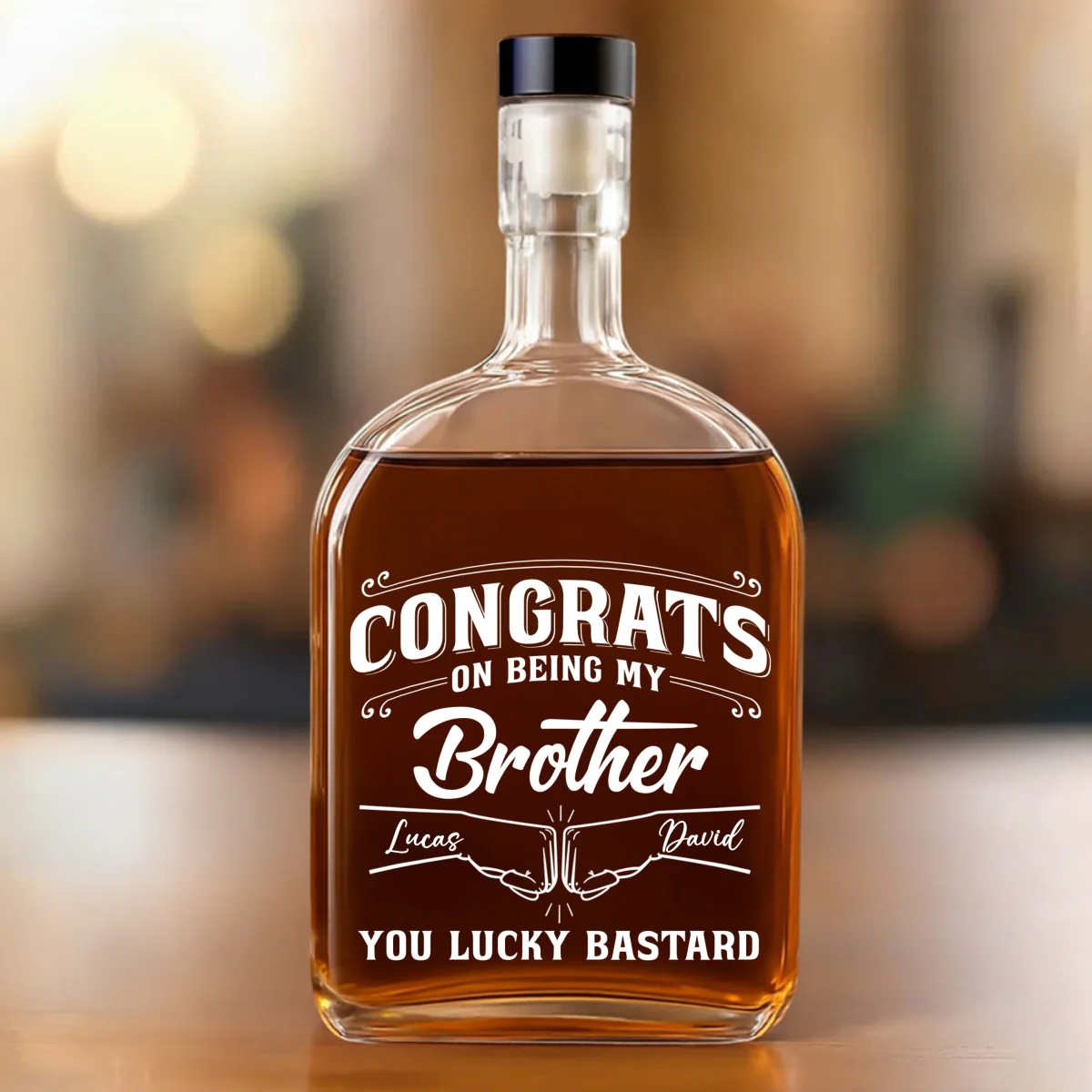 You Are So Lucky - Personalized Custom Spirits Decanter - Image 6