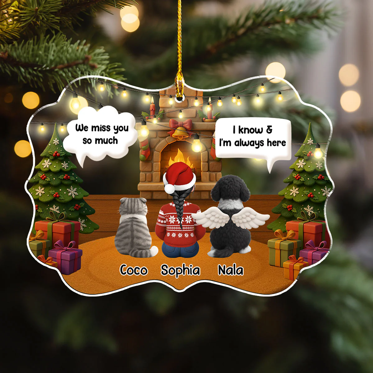 You Are Still Here Somehow- Personalized Custom Acrylic Ornament
