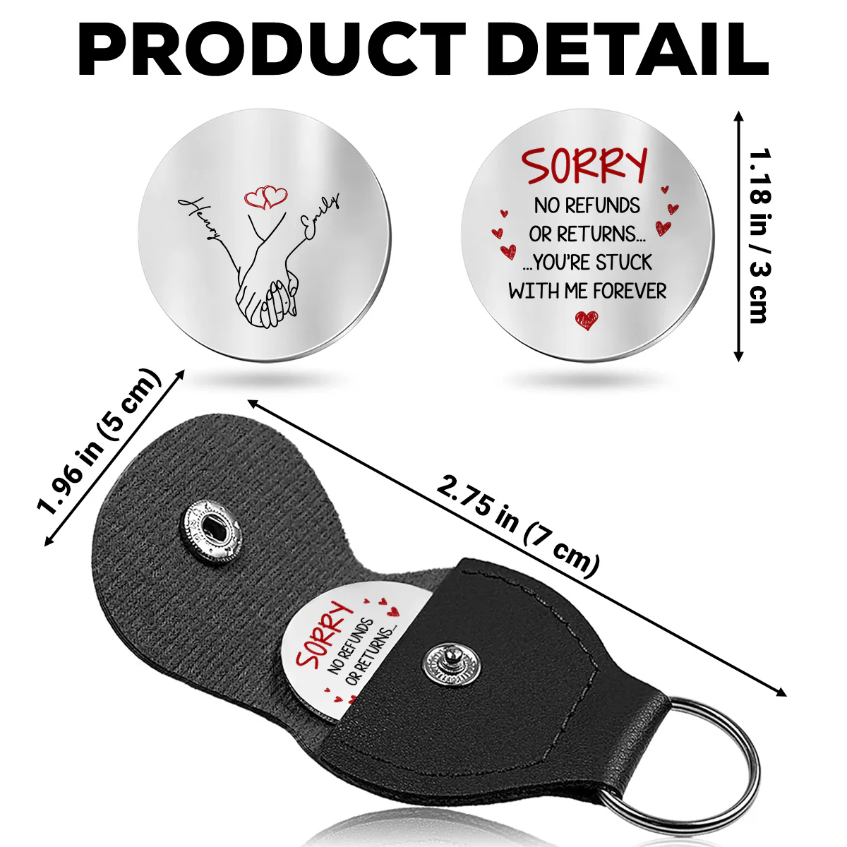 You Are Stuck With Me Forever - Personalized Custom Pocket Hug - Image 5