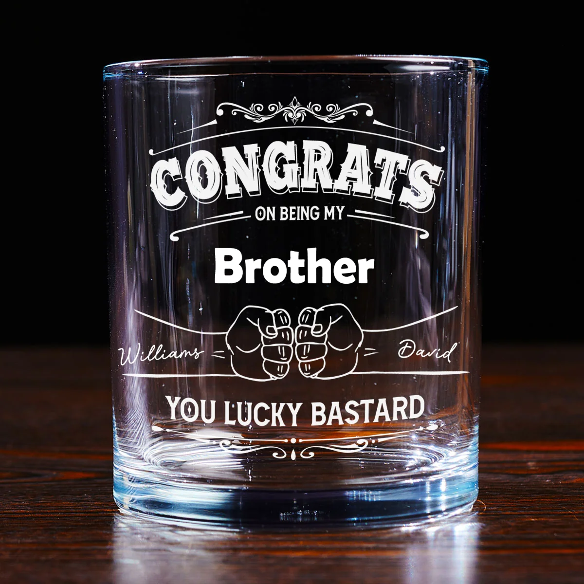 You Are Stuck With Me Forever - Personalized Custom Whiskey Glass - Image 6
