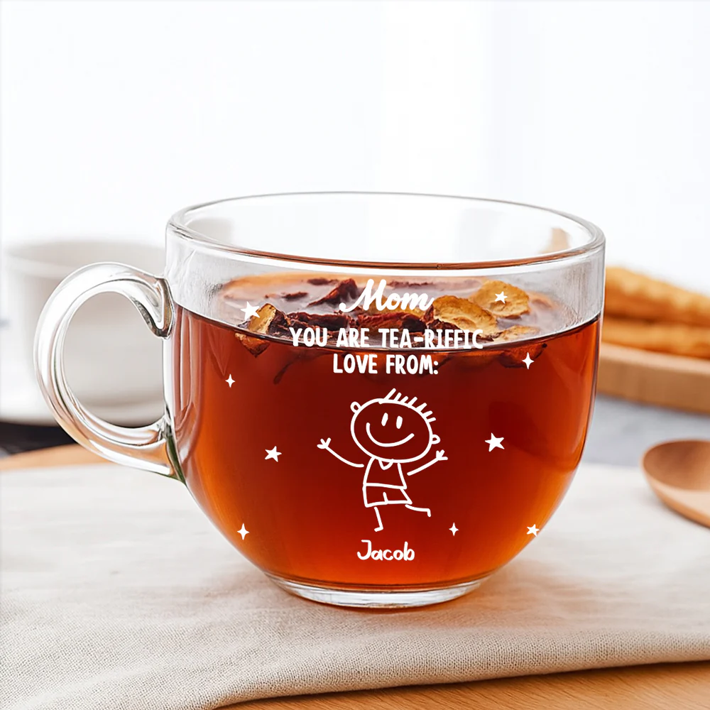 You Are Tea-Riffic - Personalized Custom Glass Tea Cup - Image 4
