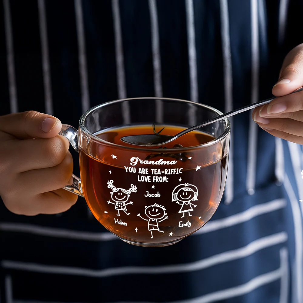 You Are Tea-Riffic - Personalized Custom Glass Tea Cup - Image 5
