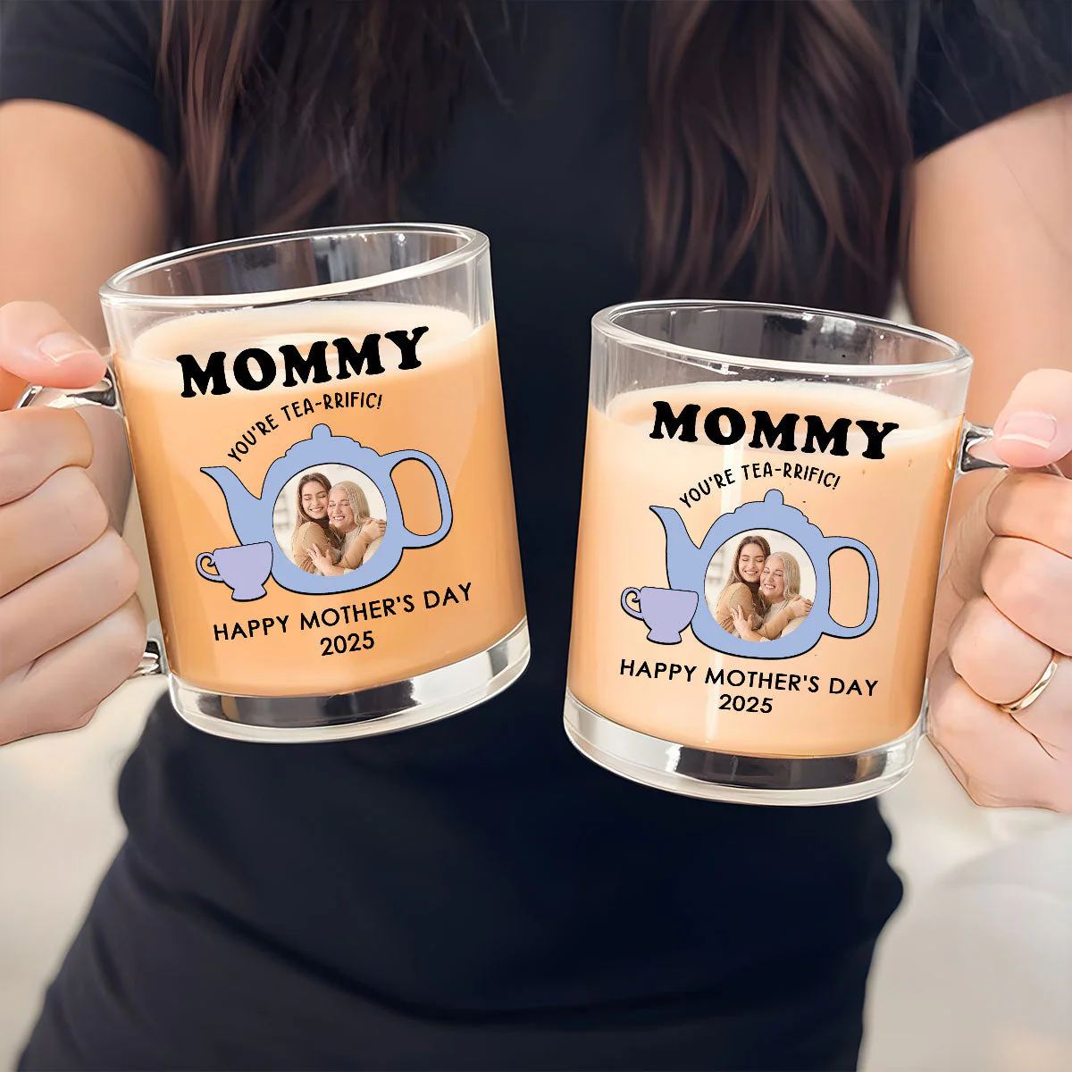 You Are Tea Rrific - Personalized Custom Glass Mug - Image 4