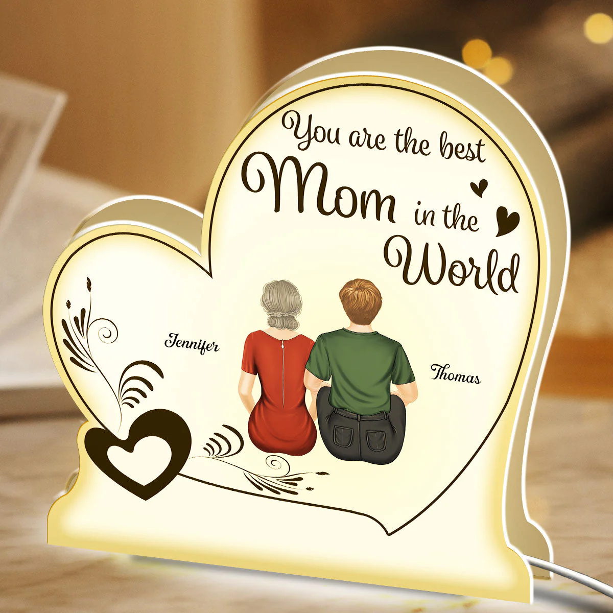You Are The Best Mom In The World - Personalized Custom Light Box - Image 2