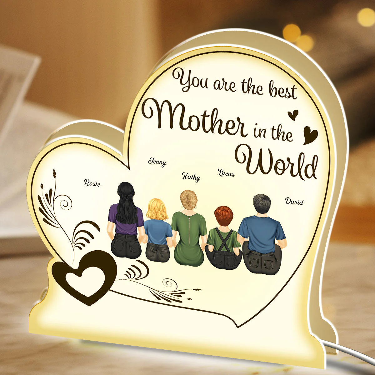 You Are The Best Mom In The World - Personalized Custom Light Box - Image 4
