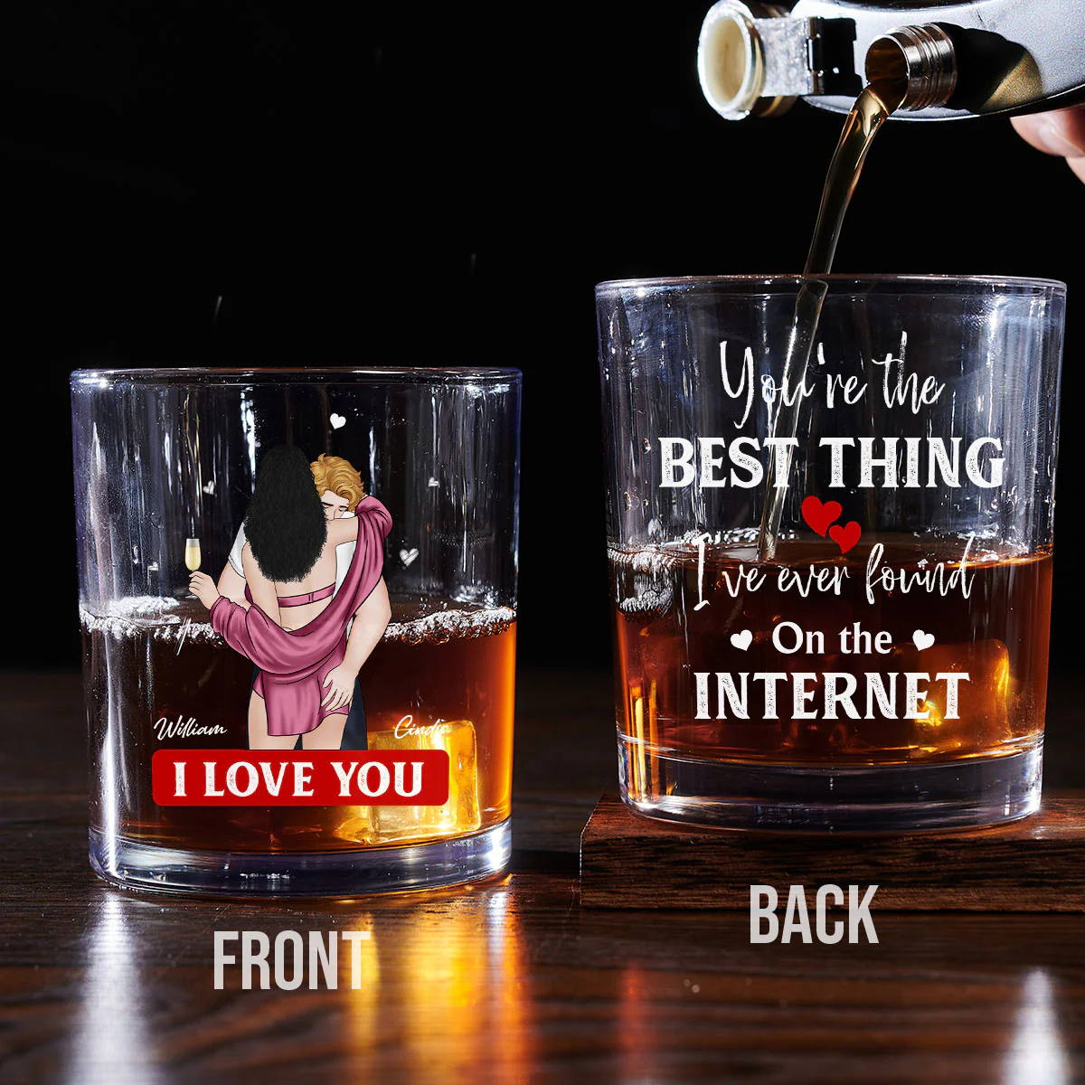 You Are The Best Thing - Personalized Custom Engraved Whiskey Glass - Image 3