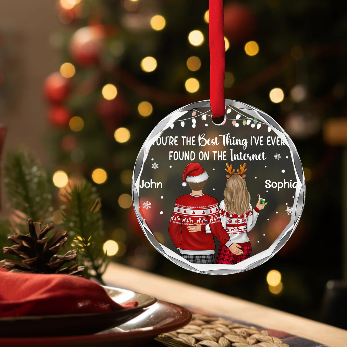 You Are The Best Thing - Personalized Custom Glass Ornament - Image 4