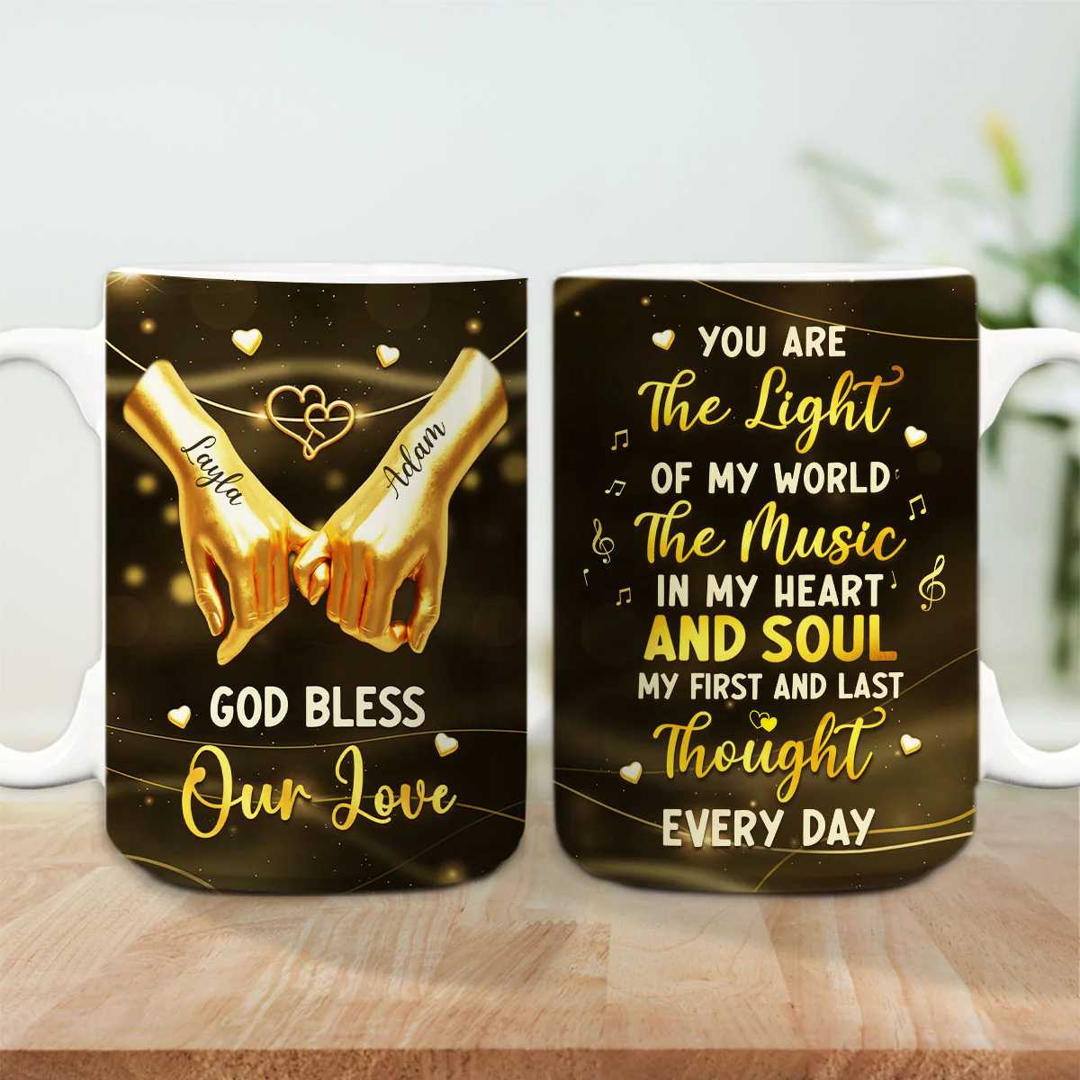 You Are The Light Of My World - Personalized Custom Coffee Mug - Image 5