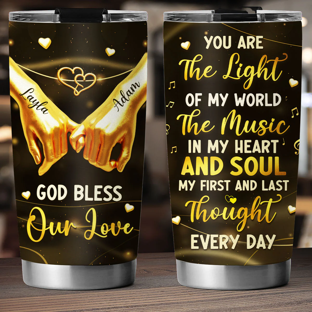 You Are The Light Of My World - Personalized Custom Tumbler - Image 2