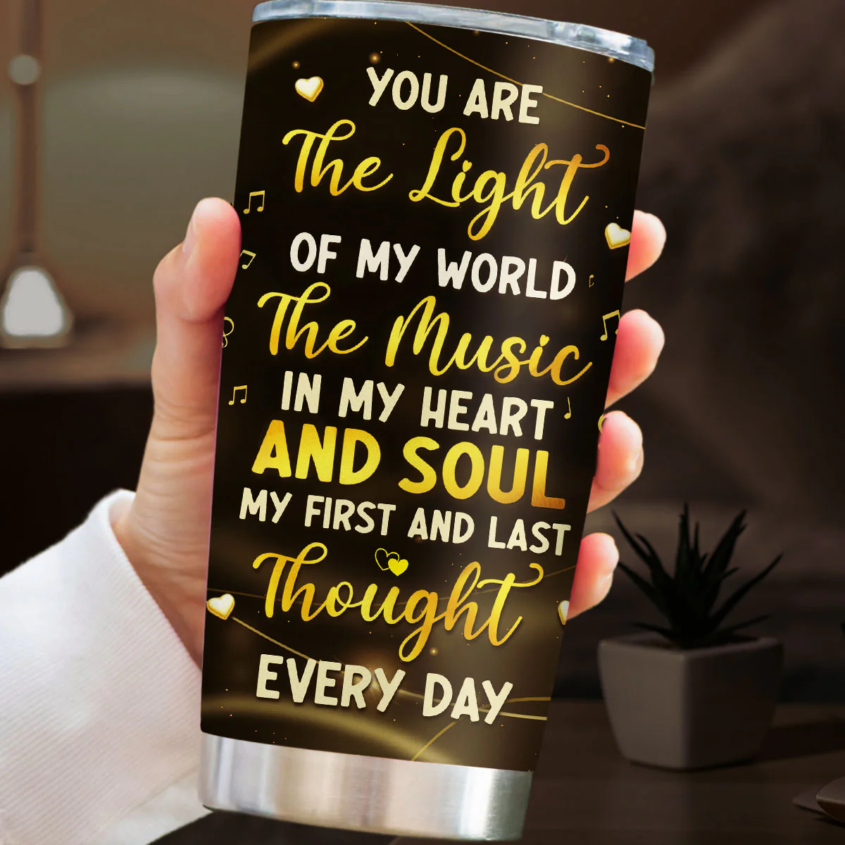 You Are The Light Of My World - Personalized Custom Tumbler - Image 3
