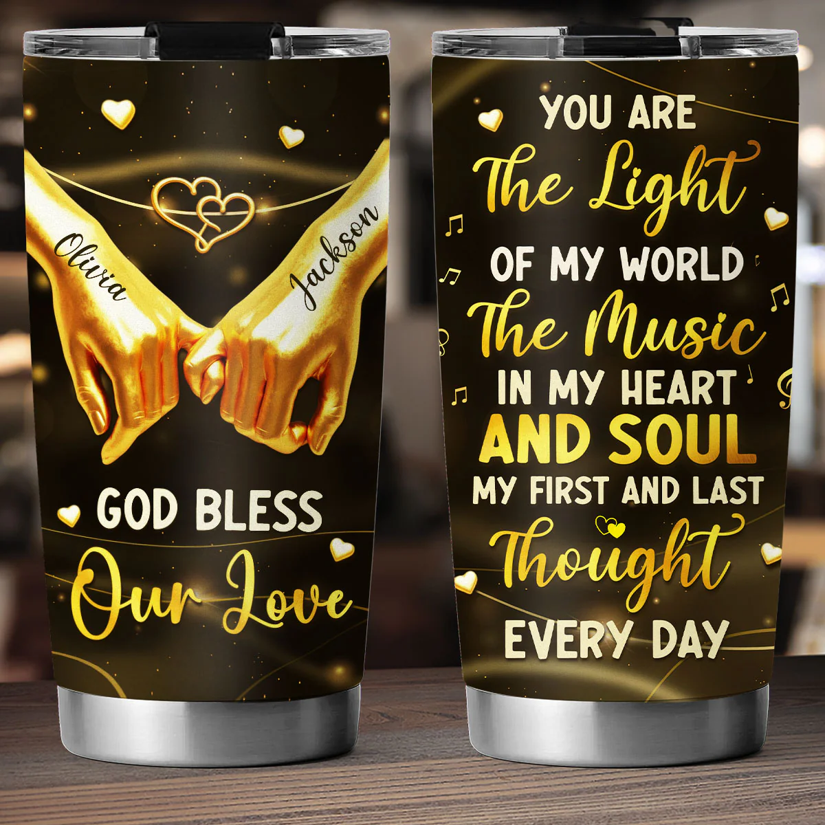 You Are The Light Of My World - Personalized Custom Tumbler - Image 4