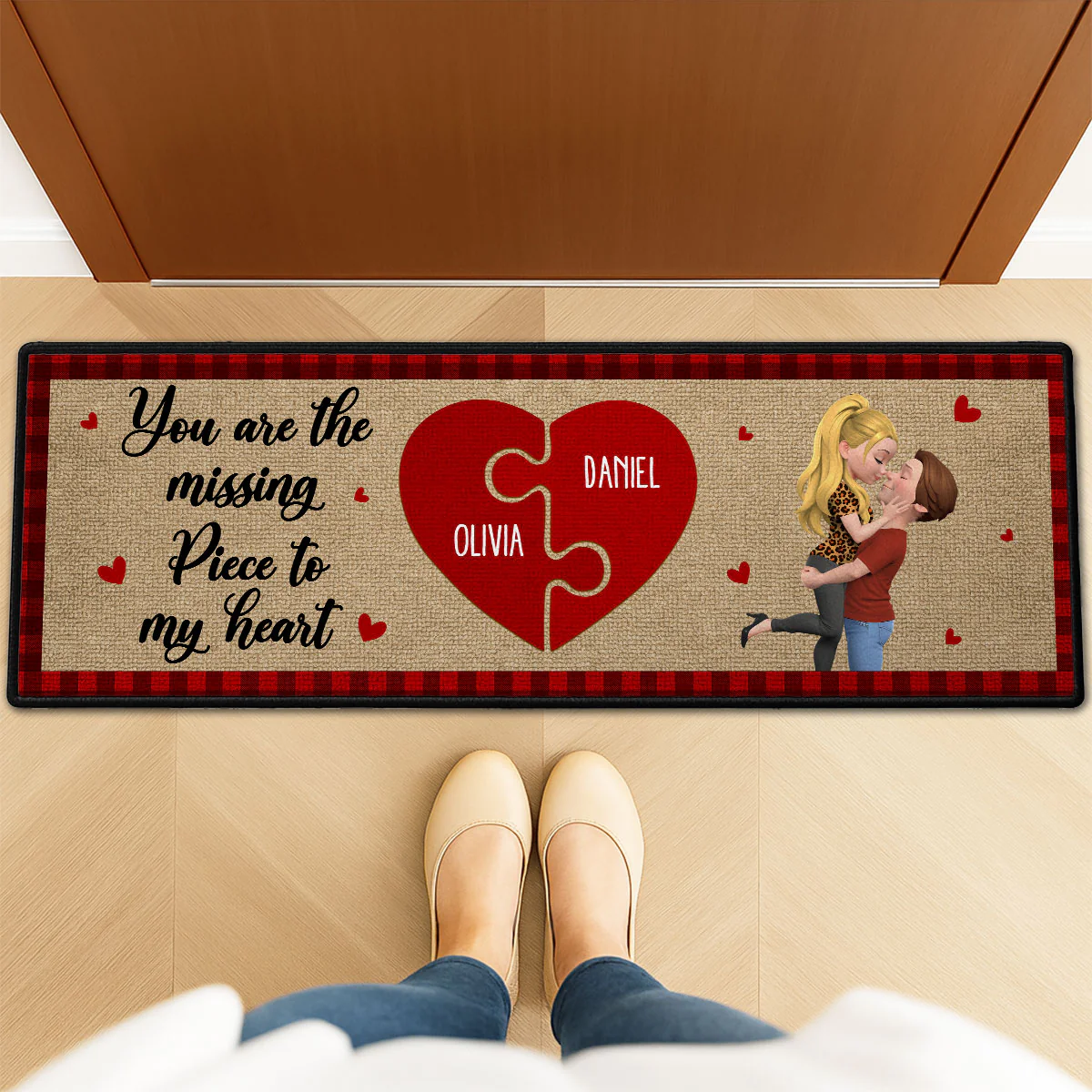 You Are The Missing Piece - Personalized Custom Runner Rug - Image 4