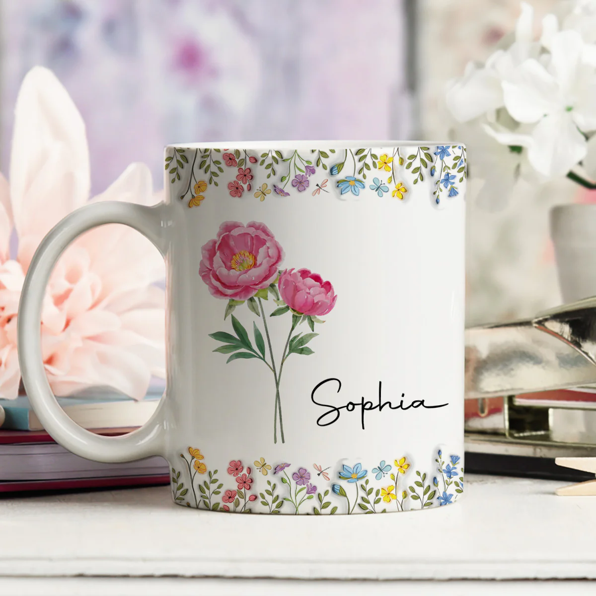 You Are The Most Beautiful Flower - Personalized Custom 3D Inflated Effect Mug - Image 2