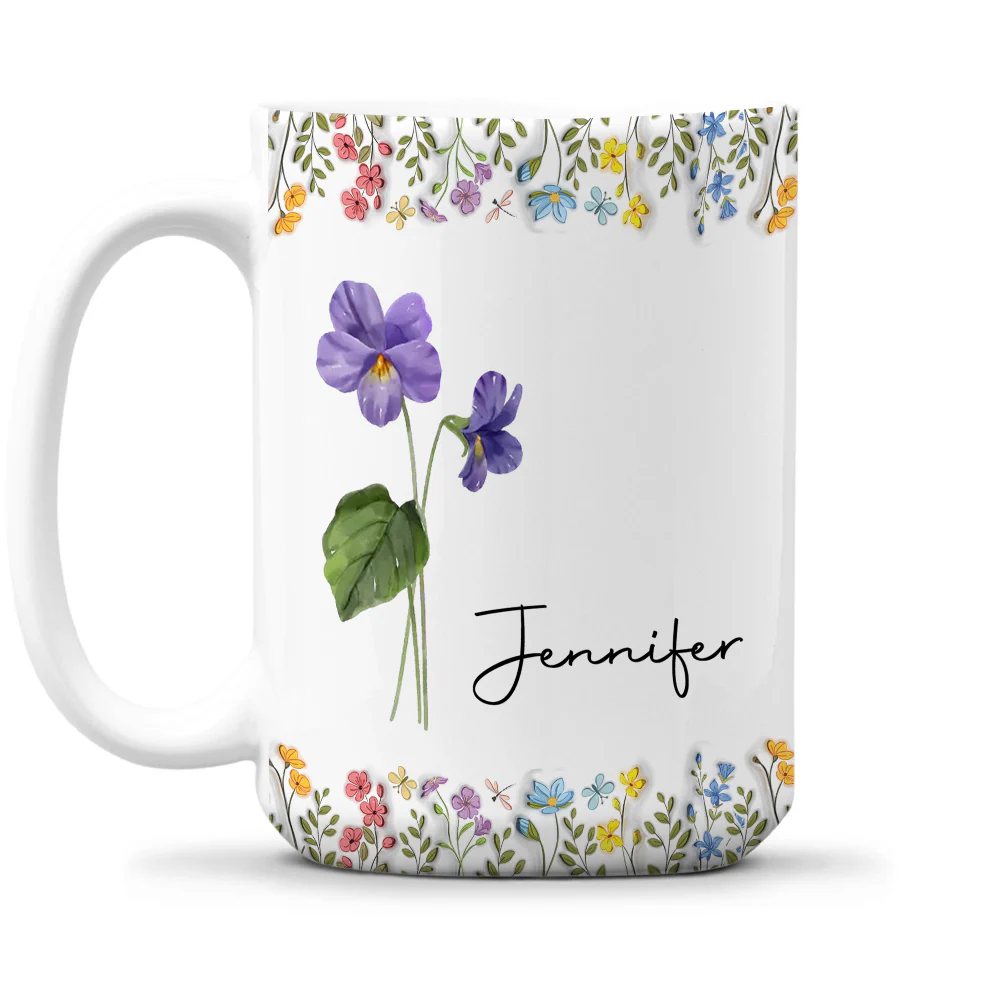 You Are The Most Beautiful Flower - Personalized Custom 3D Inflated Effect Mug - Image 5