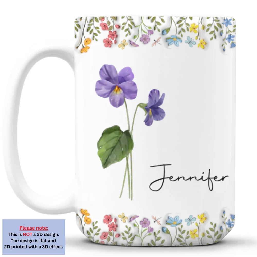 You Are The Most Beautiful Flower - Personalized Custom 3D Inflated Effect Mug - Image 7