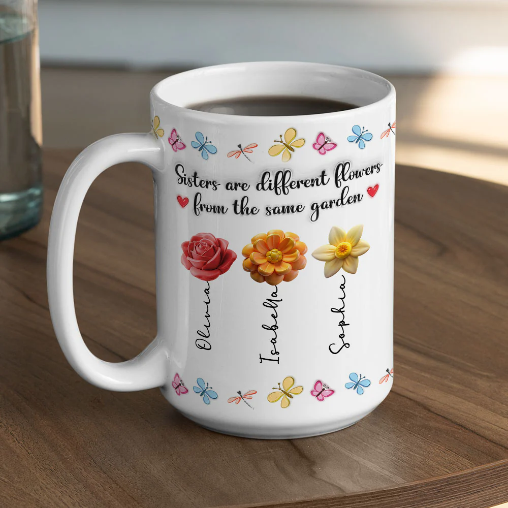 You Are The Most Beautiful Flower - Personalized Custom 3D Inflated Effect Mug - Image 5