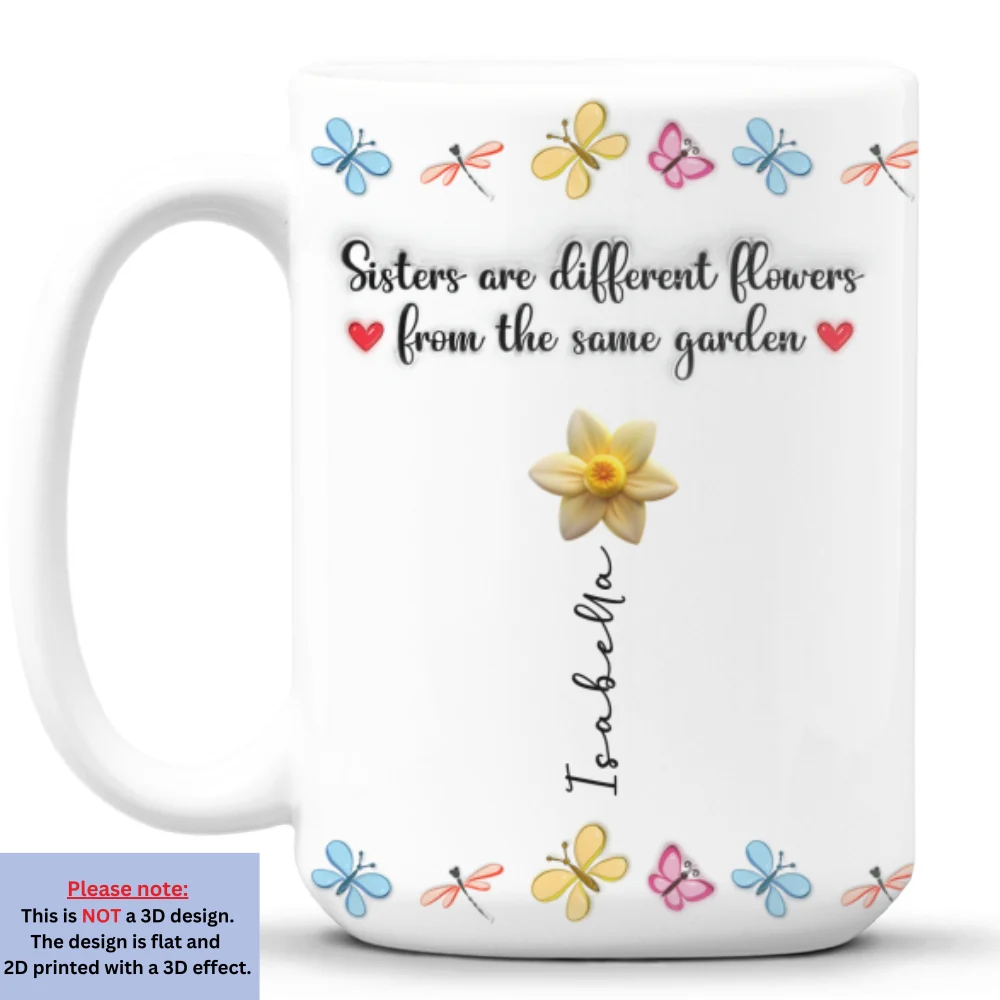 You Are The Most Beautiful Flower - Personalized Custom 3D Inflated Effect Mug - Image 8