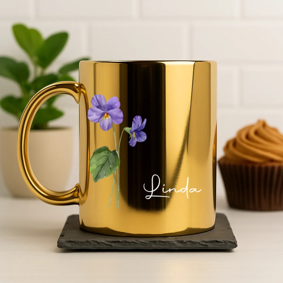 You Are The Most Beautiful Flower - Personalized Custom Metallic Mug - Image 6