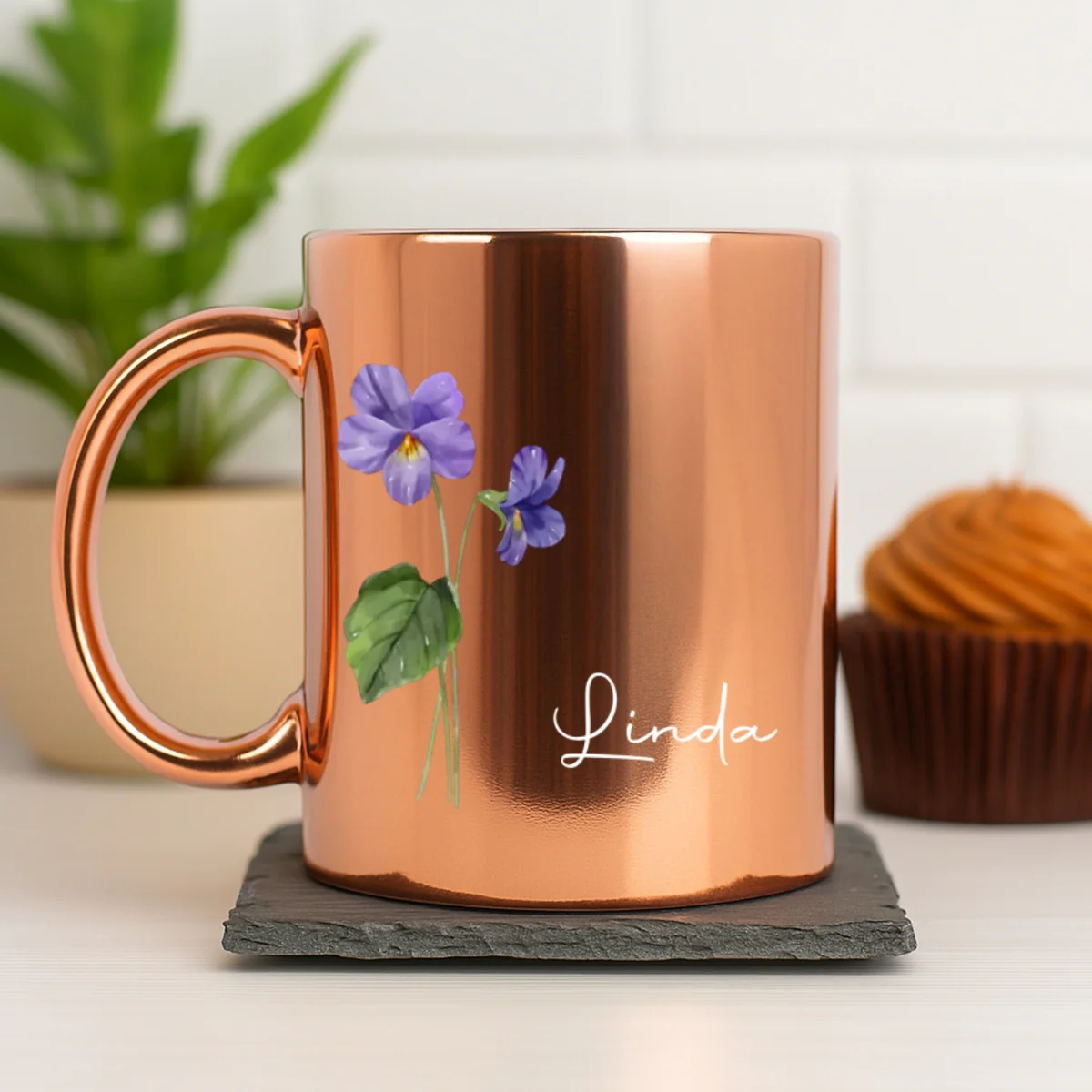 You Are The Most Beautiful Flower - Personalized Custom Metallic Mug - Image 7