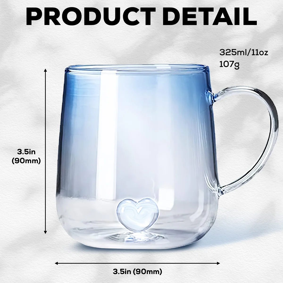 You Are The Most Beautiful - Personalized Custom Blue Gradient Glass Mug - Image 4