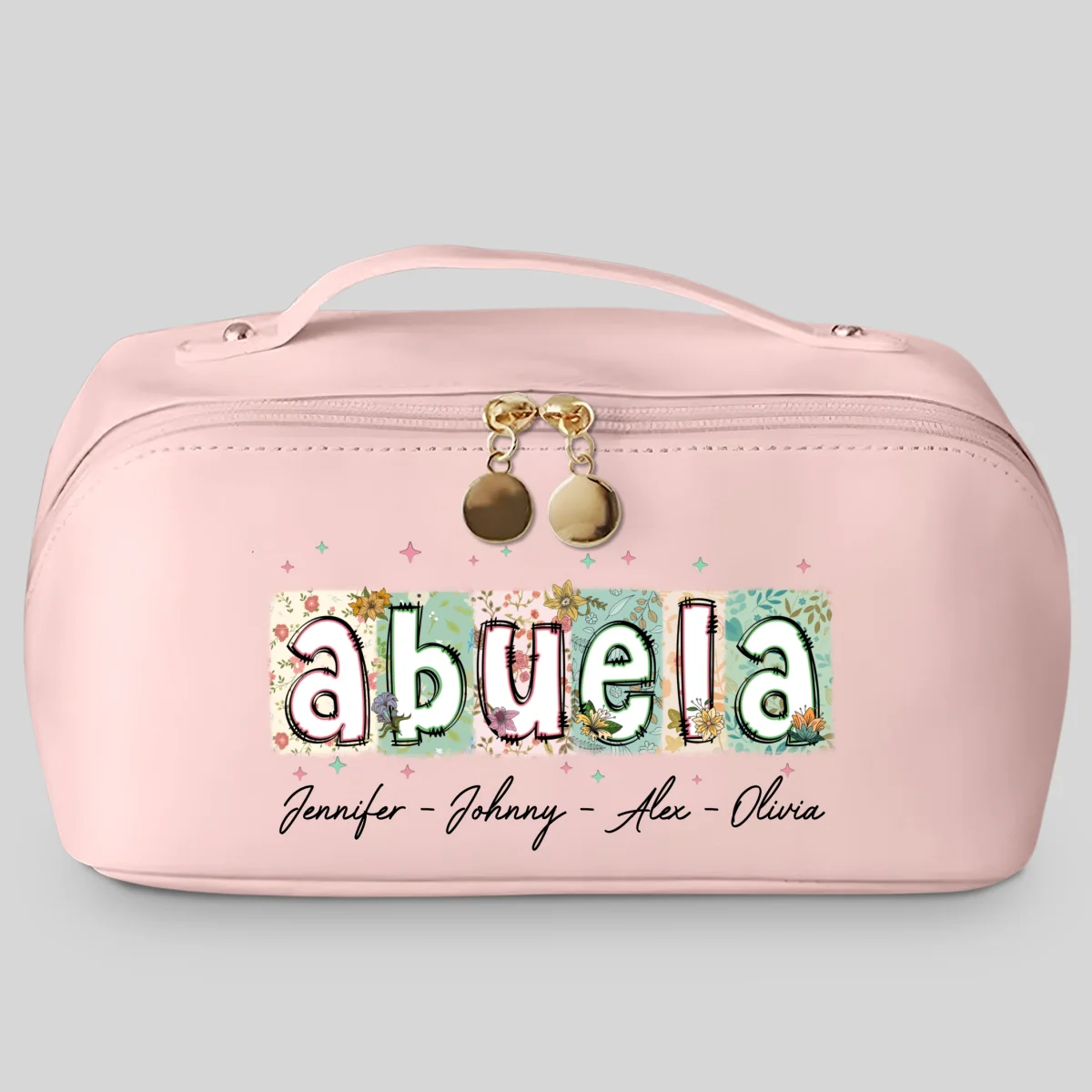 You Are The Piece That Holds Us Together - Personalized Custom Leather Makeup Bag - Image 6