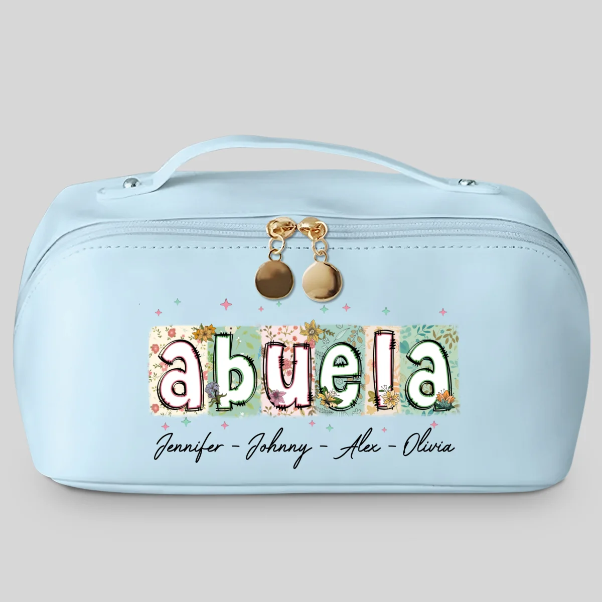 You Are The Piece That Holds Us Together - Personalized Custom Leather Makeup Bag - Image 8