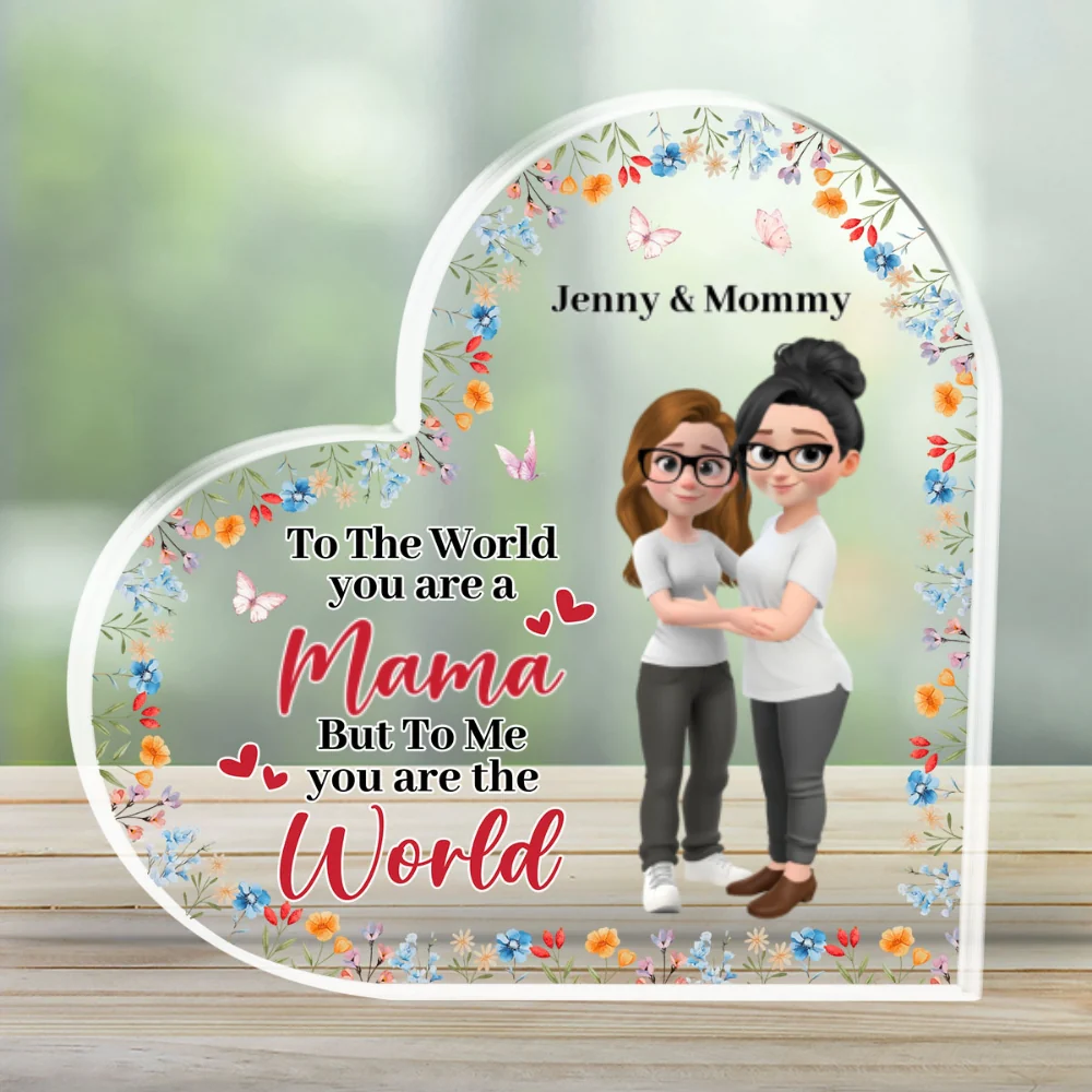 You Are The World - Personalized Custom Acrylic Plaque - Image 5