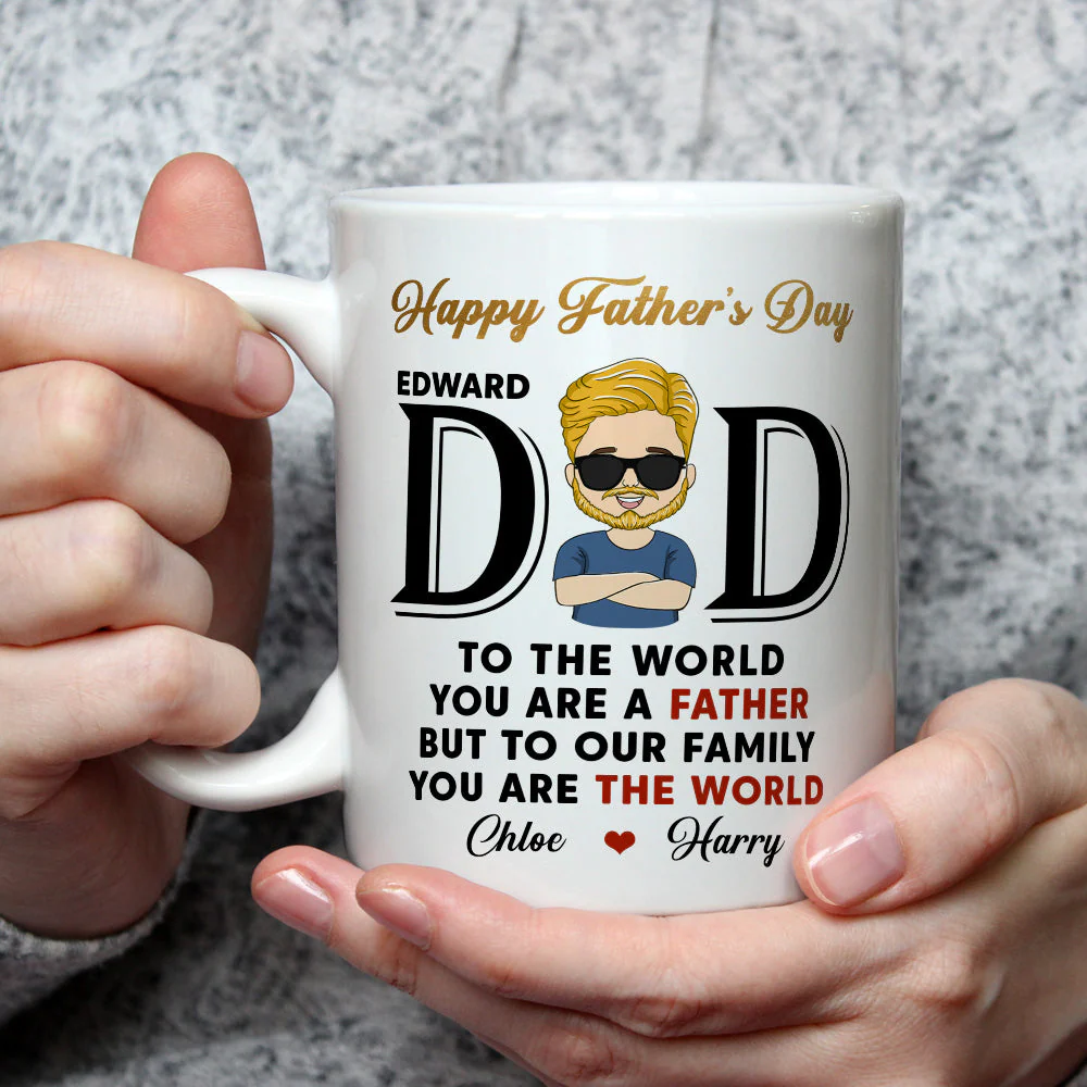 You Are The World - Personalized Custom Coffee Mug - Image 2