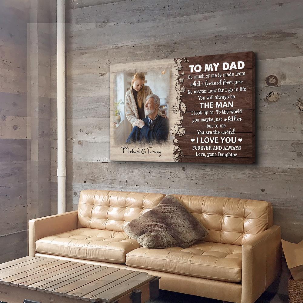 You Are The World - Personalized Custom Photo Canvas - Image 3
