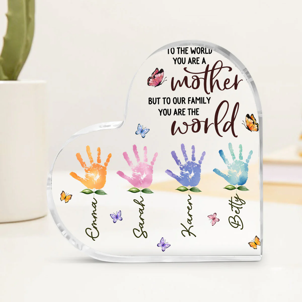 You Are The World Version 2 - Personalized Custom Acrylic Plaque - Image 4