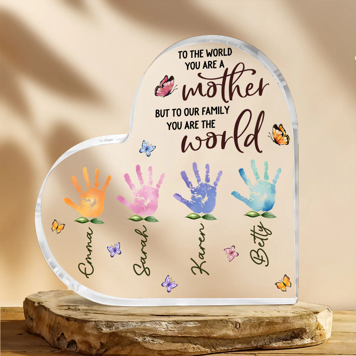 You Are The World Version 2 - Personalized Custom Acrylic Plaque - Image 5