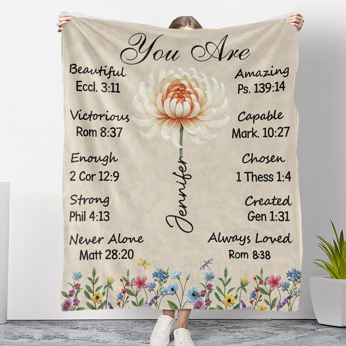 You Are Victorious Bible - Personalized Custom Fleece Blanket
