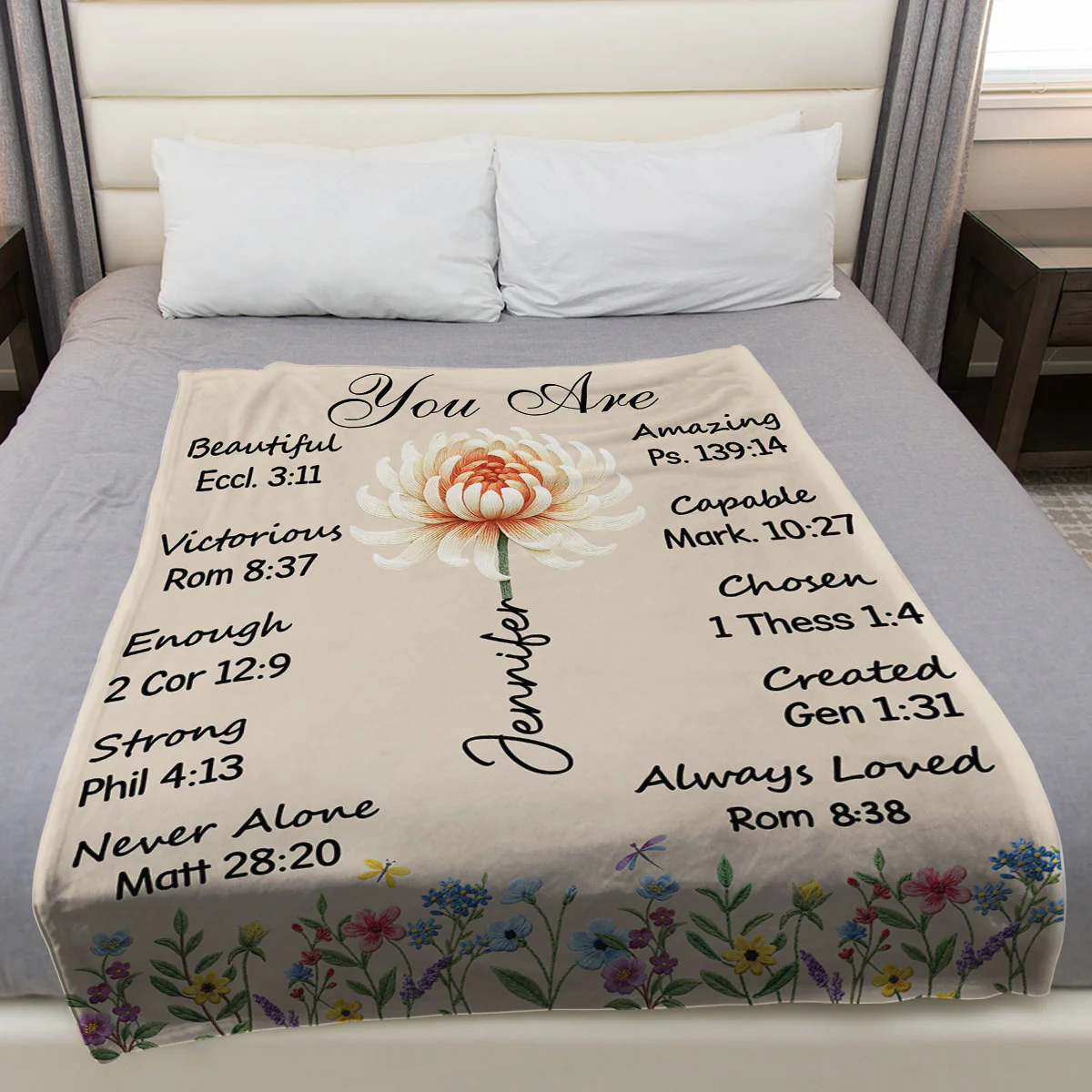 You Are Victorious Bible - Personalized Custom Fleece Blanket - Image 2
