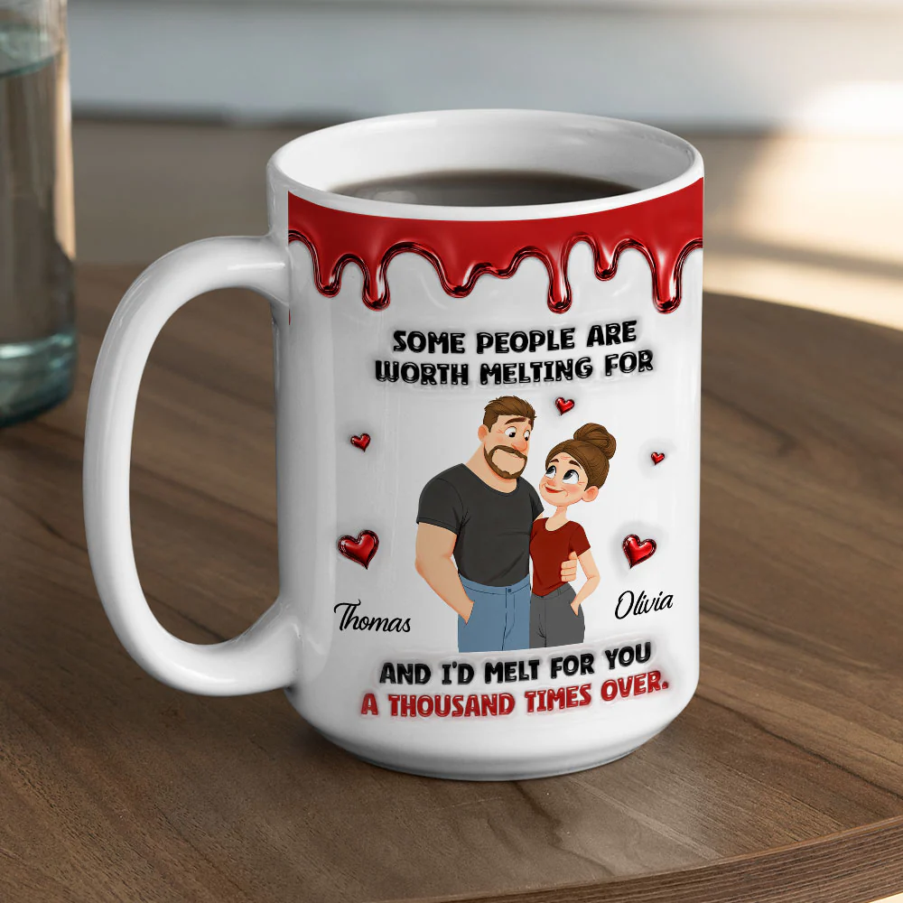You Are Worth Melting For - Personalized Custom 3D Inflated Effect Coffee Mug - Image 6