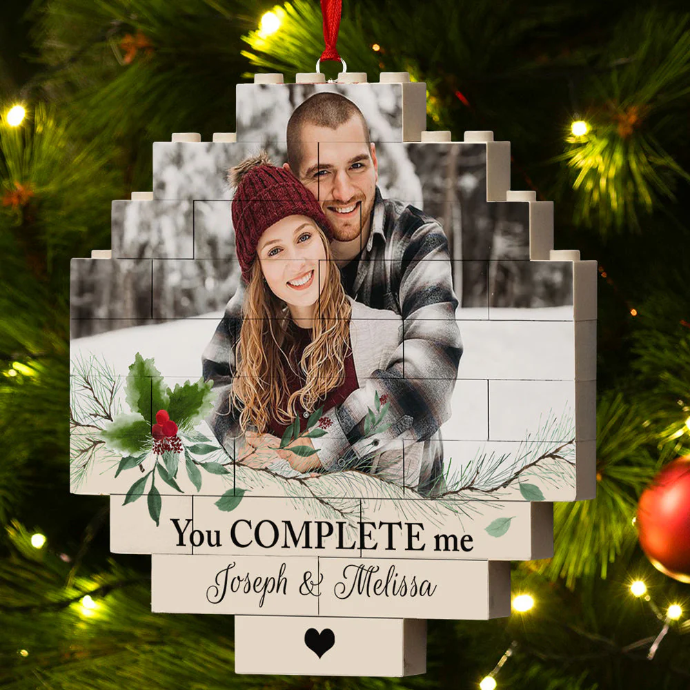 You Complete Me - Personalized Custom Puzzle Ornament - Image 5