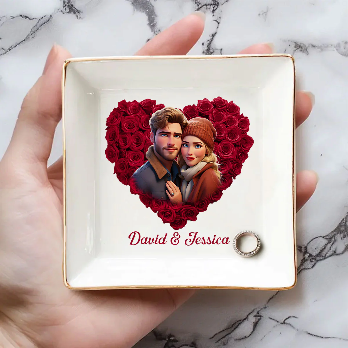 You Deserve It Honey - Personalized Custom Jewelry Dish - Image 2