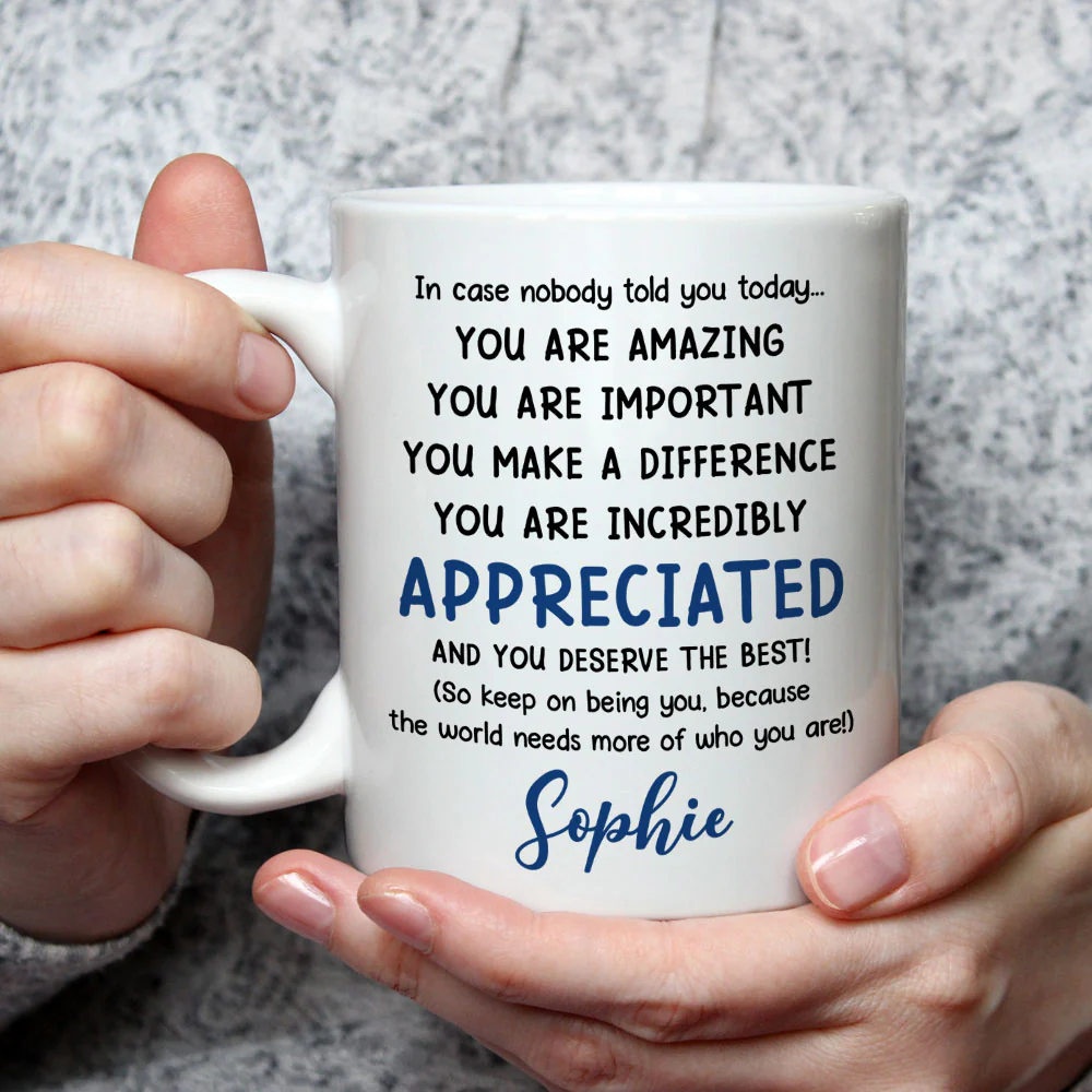 You Deserve The Best - Personalized Custom Coffee Mug - Image 3