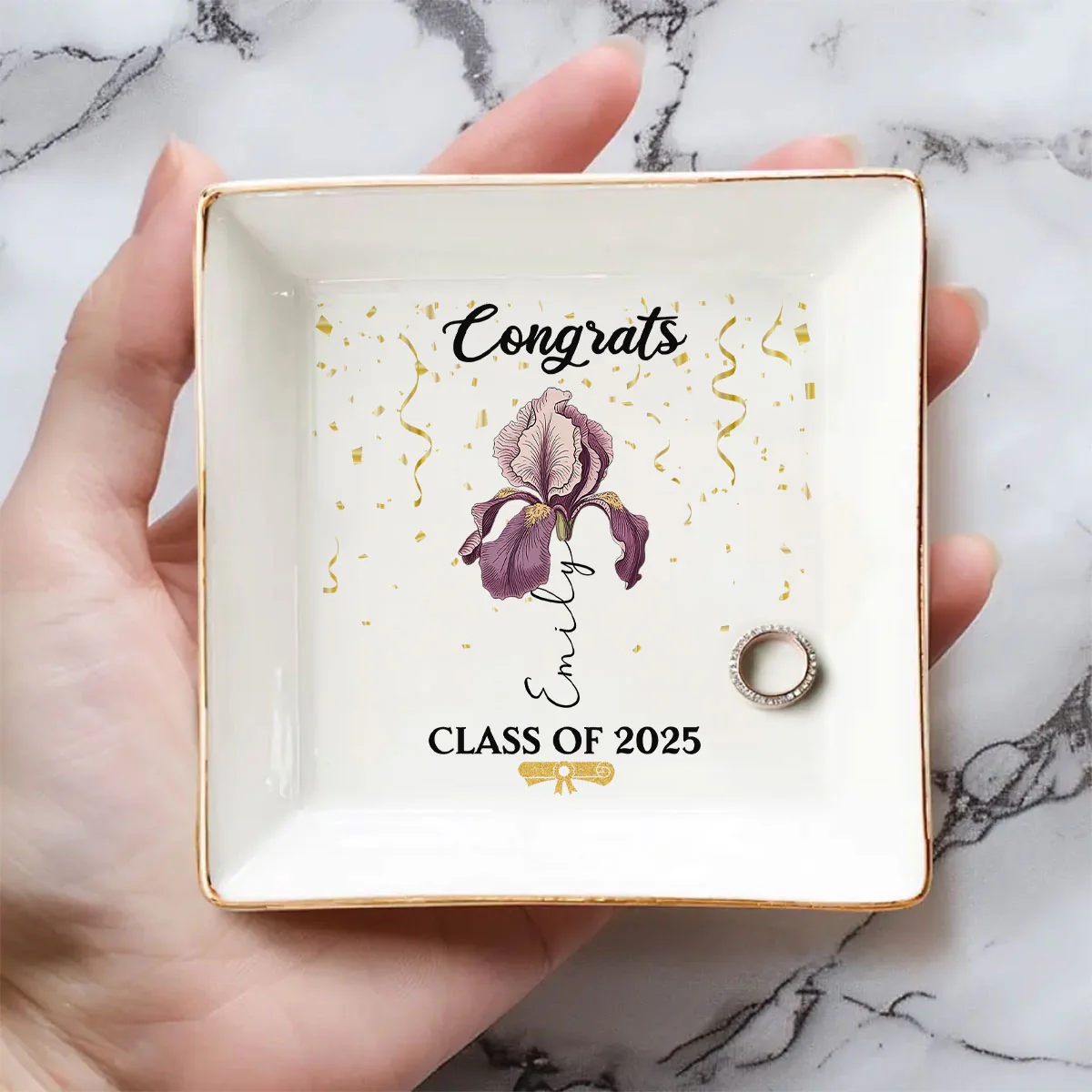You Did It - Personalized Custom Jewelry Dish - Image 2
