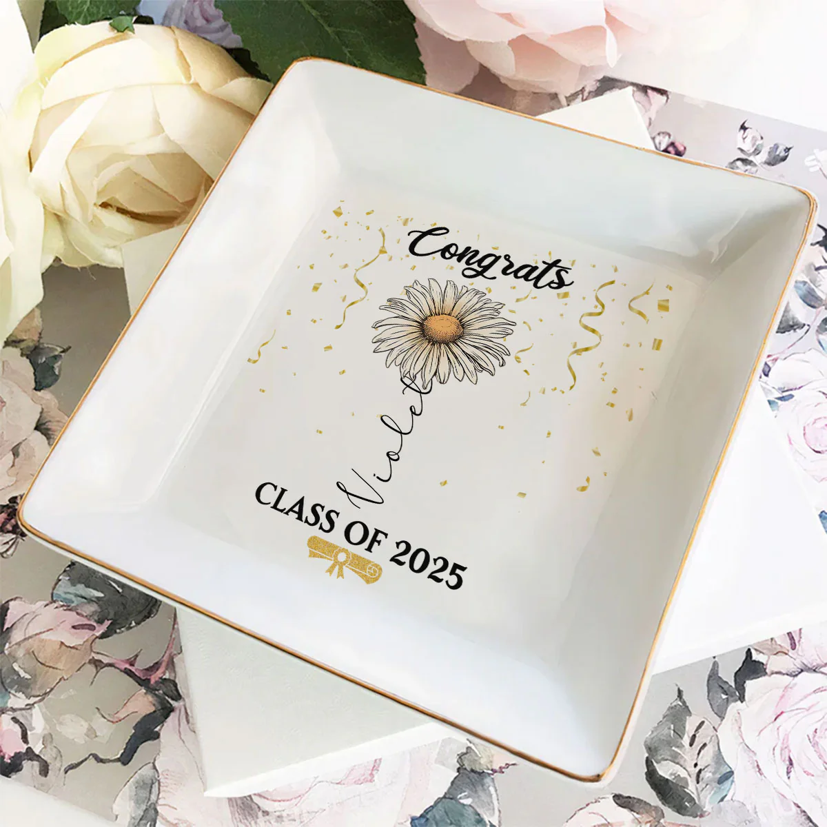You Did It - Personalized Custom Jewelry Dish - Image 3