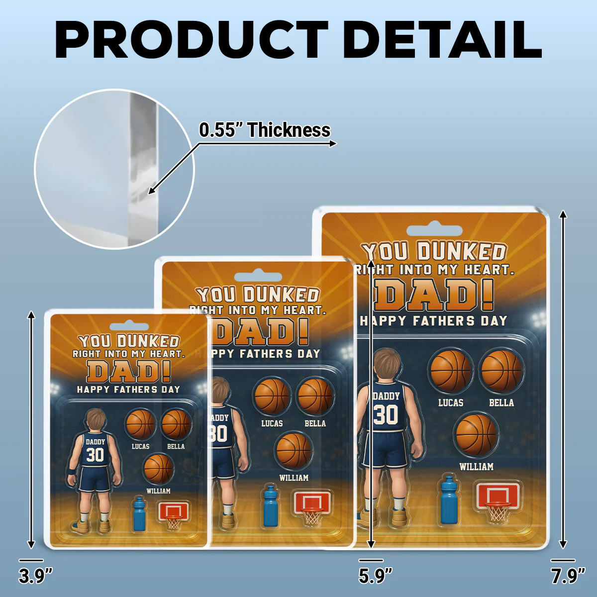 You Dunked Right Into My Heart - Personalized Custom Acrylic Plaque  - Image 5