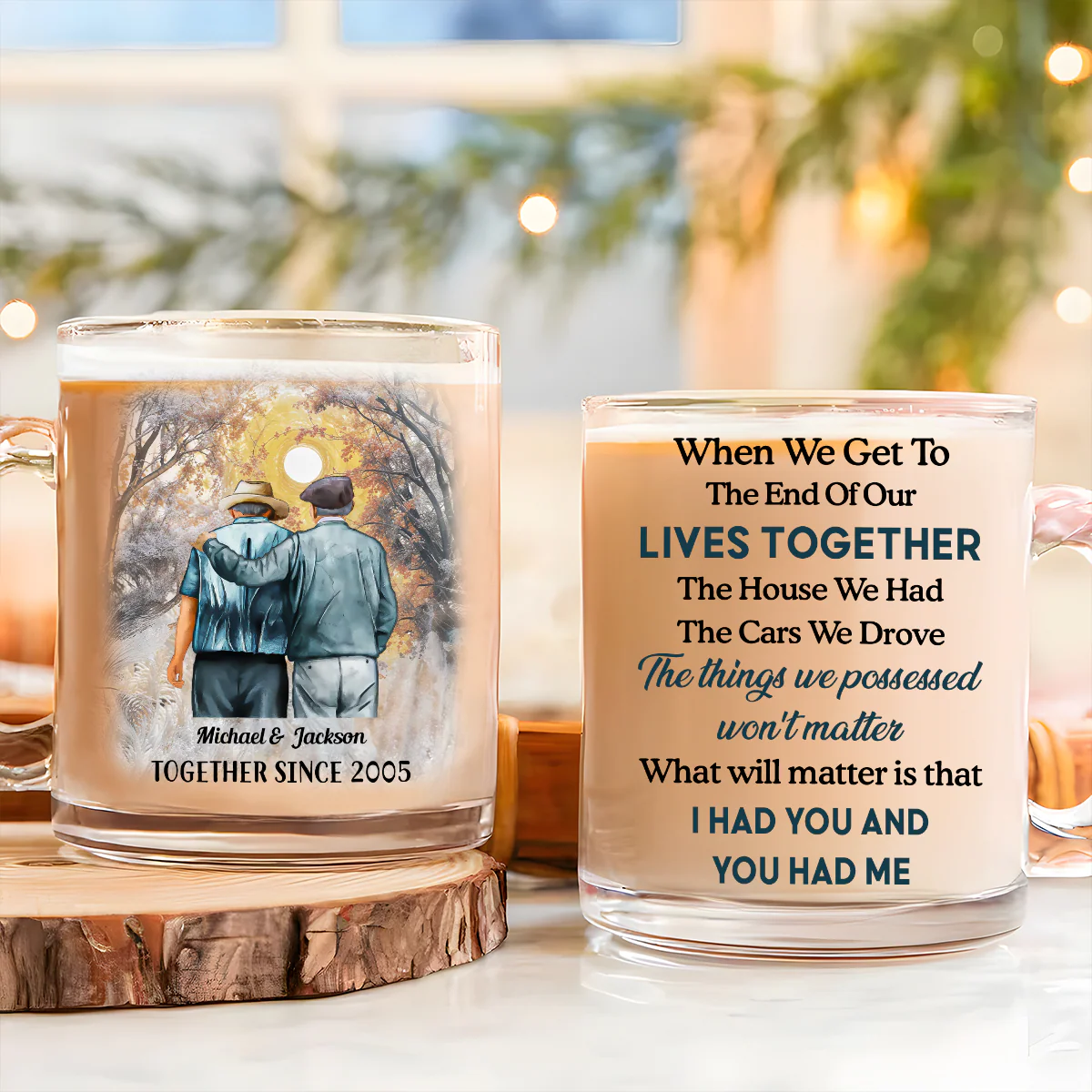 You Had Me - Personalized Custom Glass Mug - Image 2