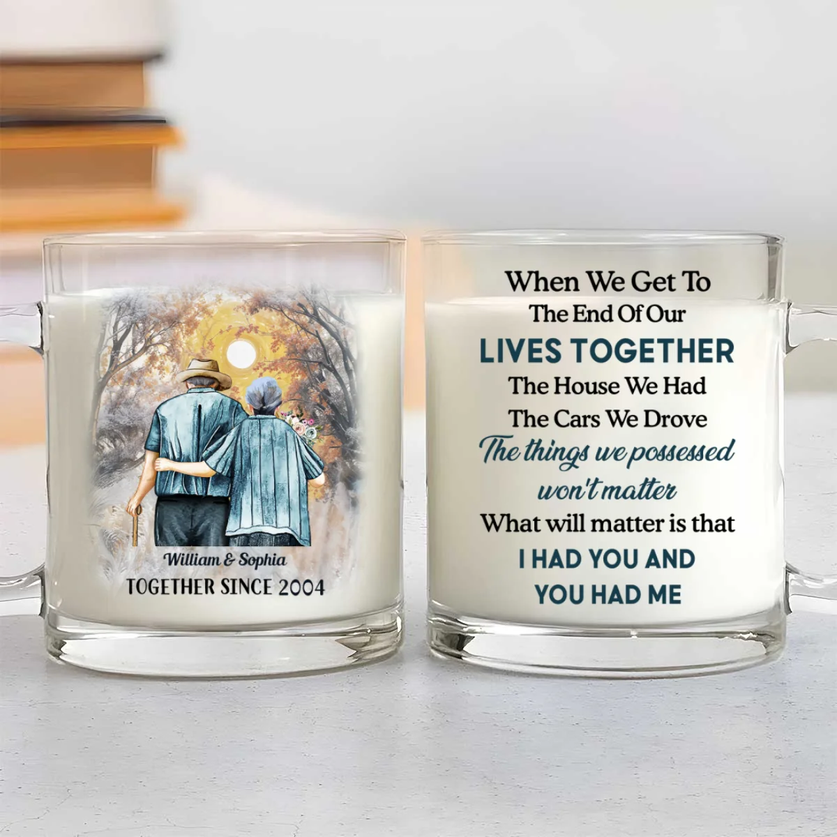You Had Me - Personalized Custom Glass Mug - Image 6