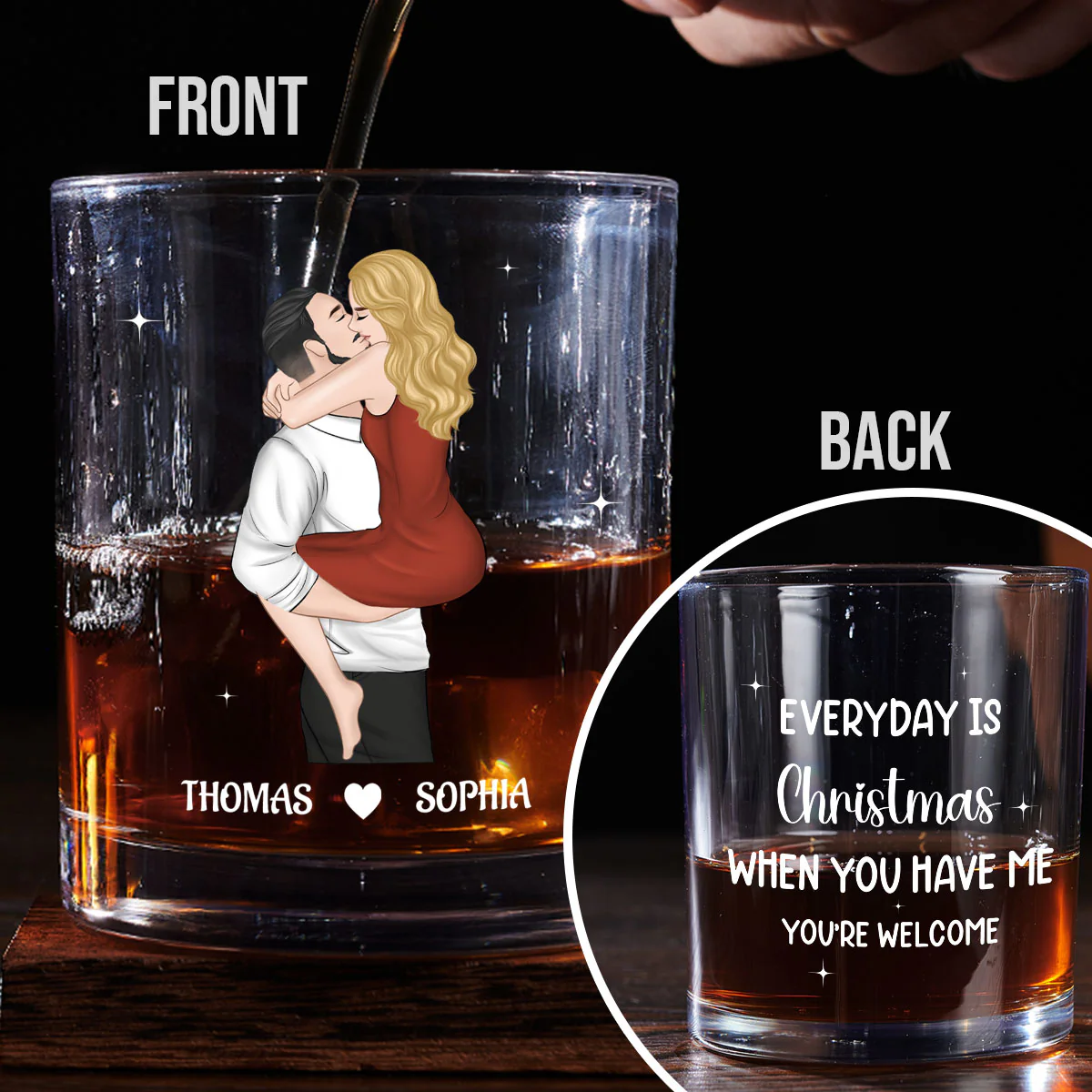 You Have Me - Personalized Custom Whiskey Glass - Image 5