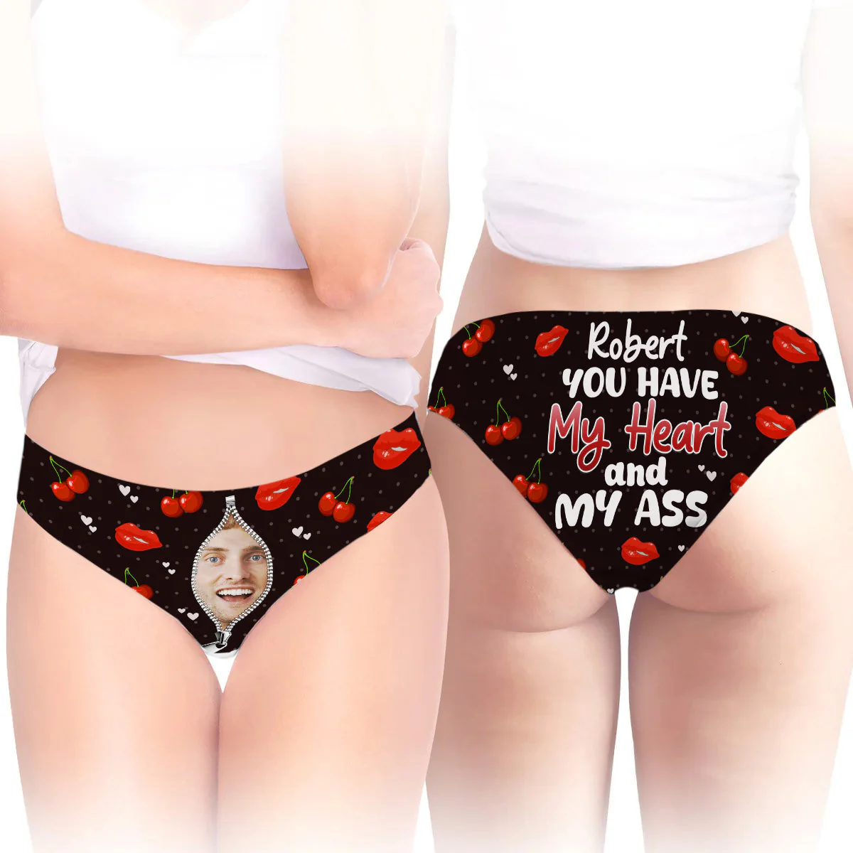 You Have My Heart And My Ass - Personalized Women Briefs - Image 4